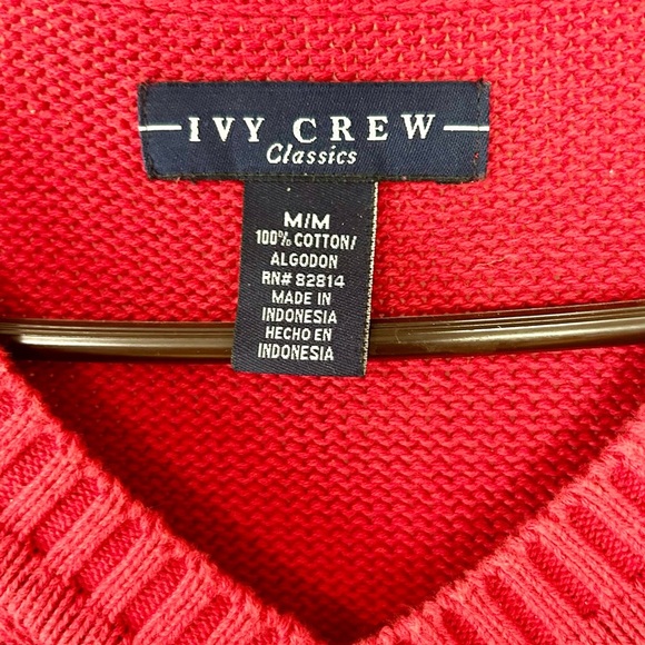 Sweater Vest ivy crew men size medium red - Picture 3 of 3